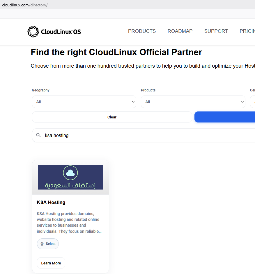 CloudLinux Official Partner - استضافة السعودية